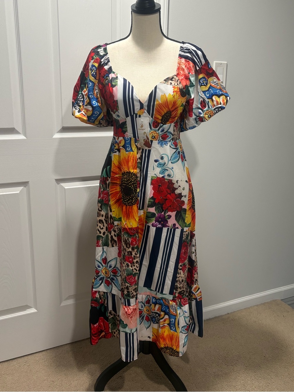 Spring Summer Floral Flowy Maxi Dress